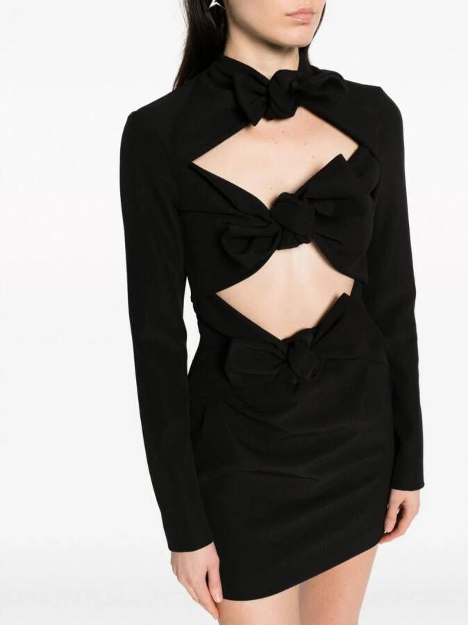 MSGM Jurk met geknoopt detail Zwart