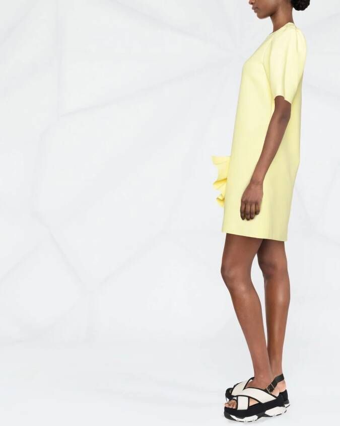 MSGM Jurk met ruches Geel