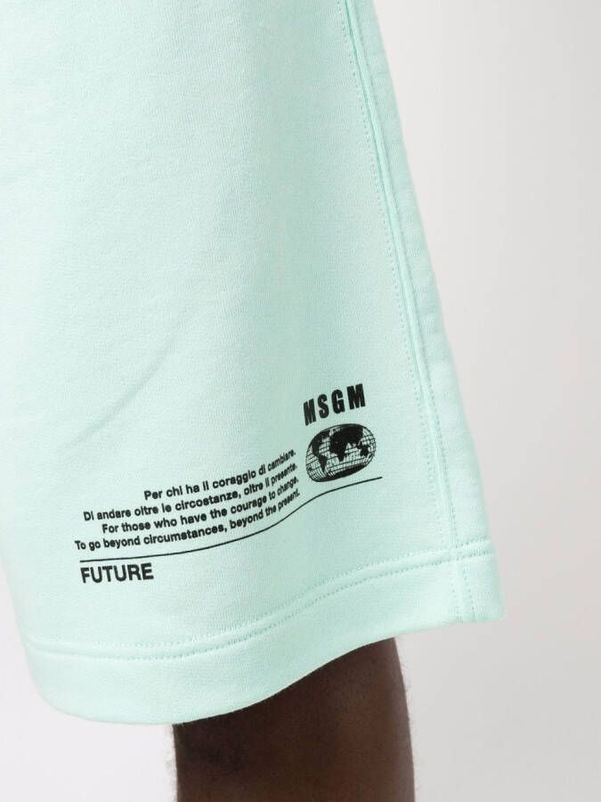 MSGM Katoenen trainingsshorts Groen