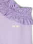 MSGM Kids Asymmetrische romper met ruches Paars - Thumbnail 3