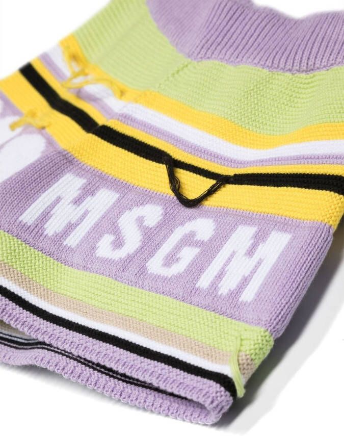 MSGM Kids Gebreide shorts Paars