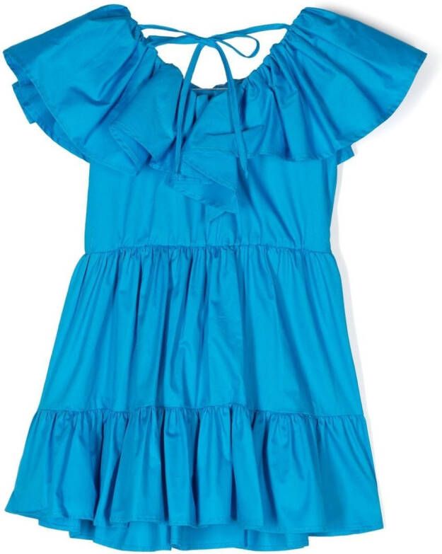 MSGM Kids Gelaagde jurk Blauw