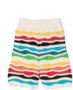 MSGM Kids Gerafelde gebreide shorts Beige - Thumbnail 2
