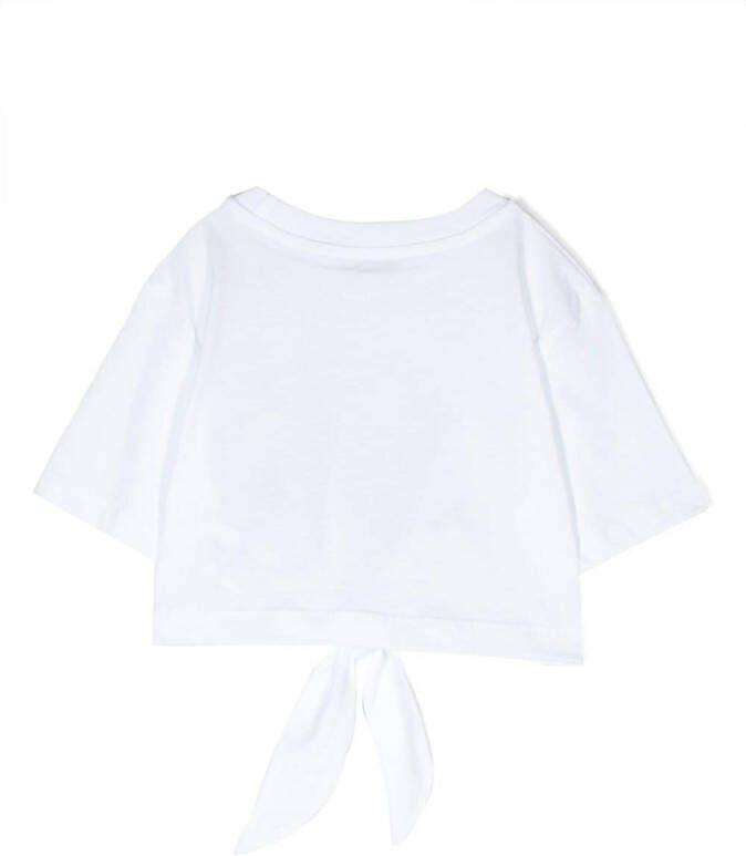 MSGM Kids T-shirt met logoprint Wit