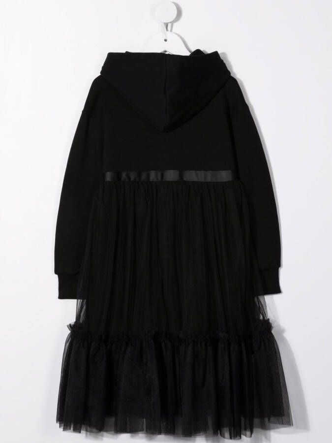 MSGM Kids Jurk met capuchon Zwart