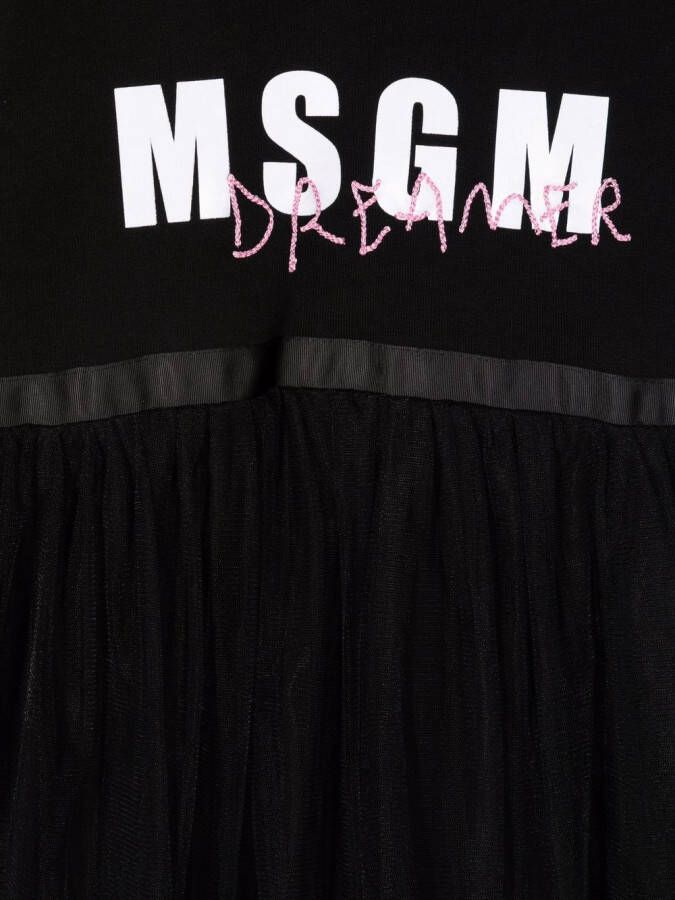 MSGM Kids Jurk met capuchon Zwart