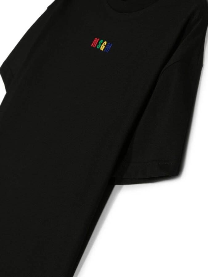 MSGM Kids T-shirt met geborduurd logo Zwart