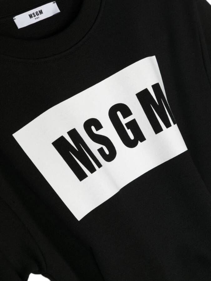 MSGM Kids Sweater met logoprint Zwart