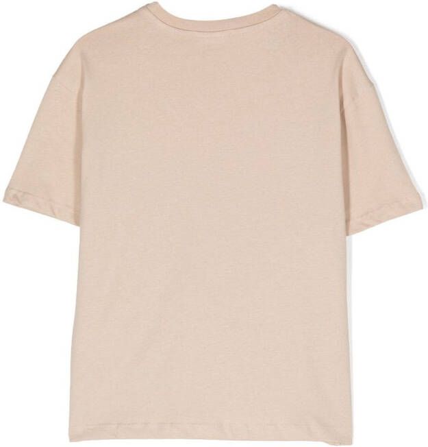 MSGM Kids T-shirt met logoprint Beige