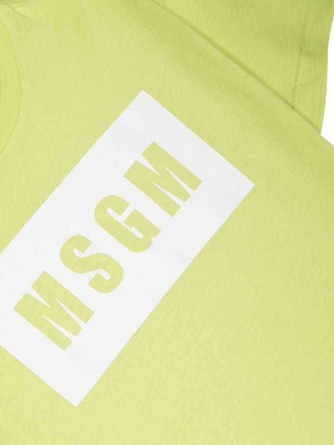 MSGM Kids T-shirt met logoprint Groen