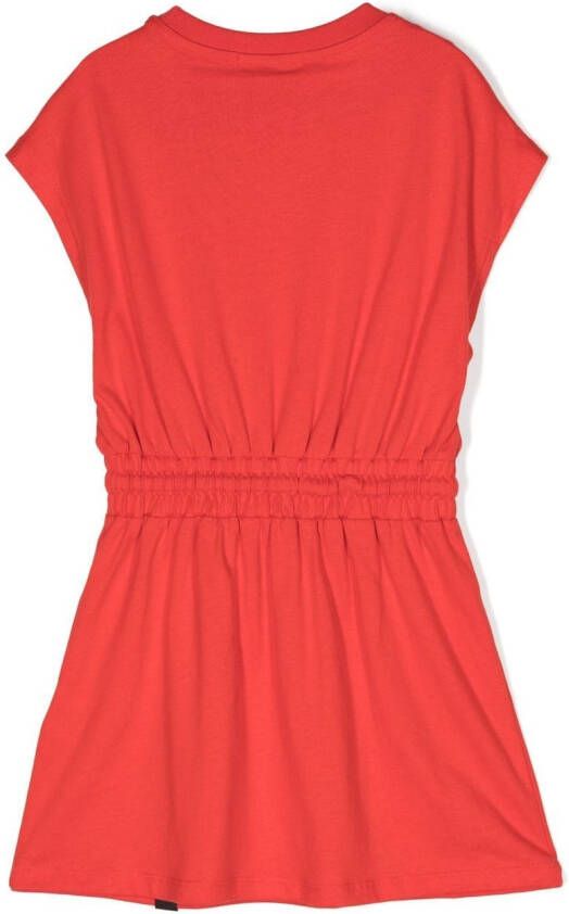 MSGM Kids T-shirtjurk met logoprint Rood
