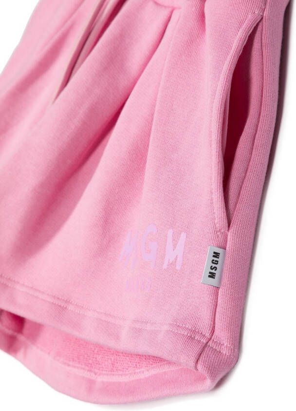 MSGM Kids Shorts met logoprint Roze