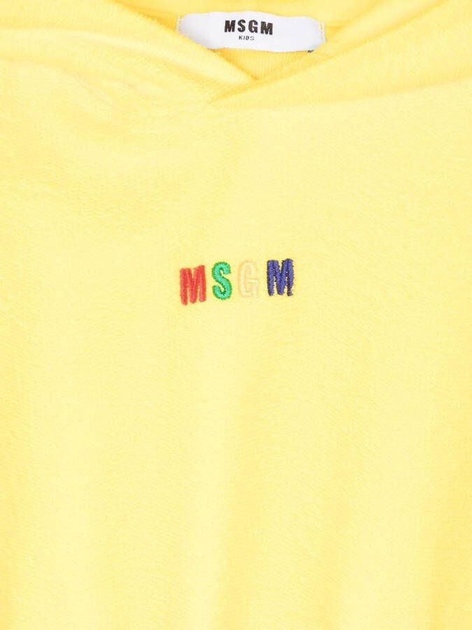 MSGM Kids Mouwloze hoodie Geel