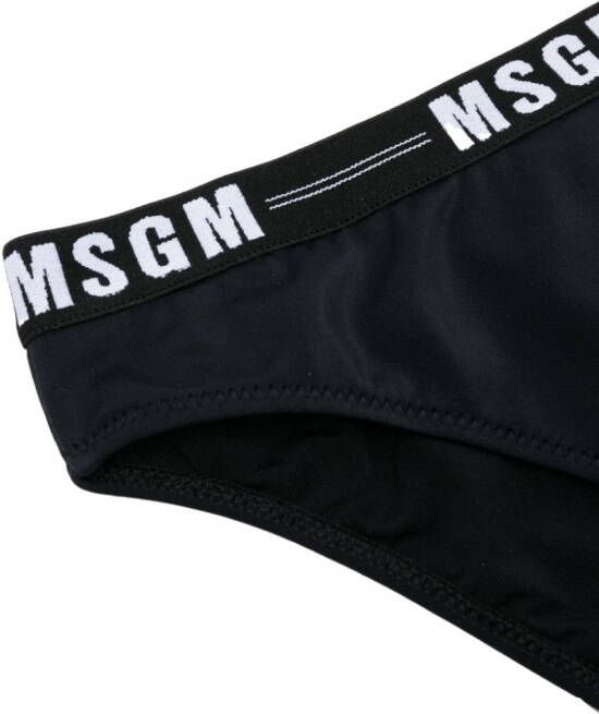 MSGM Kids Bikini met logoprint Zwart