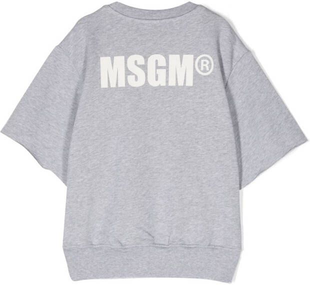 MSGM Kids T-shirt met logoprint Grijs