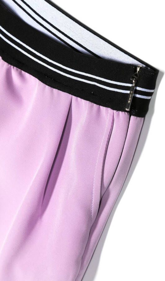 MSGM Kids Trainingsbroek met logoband Paars