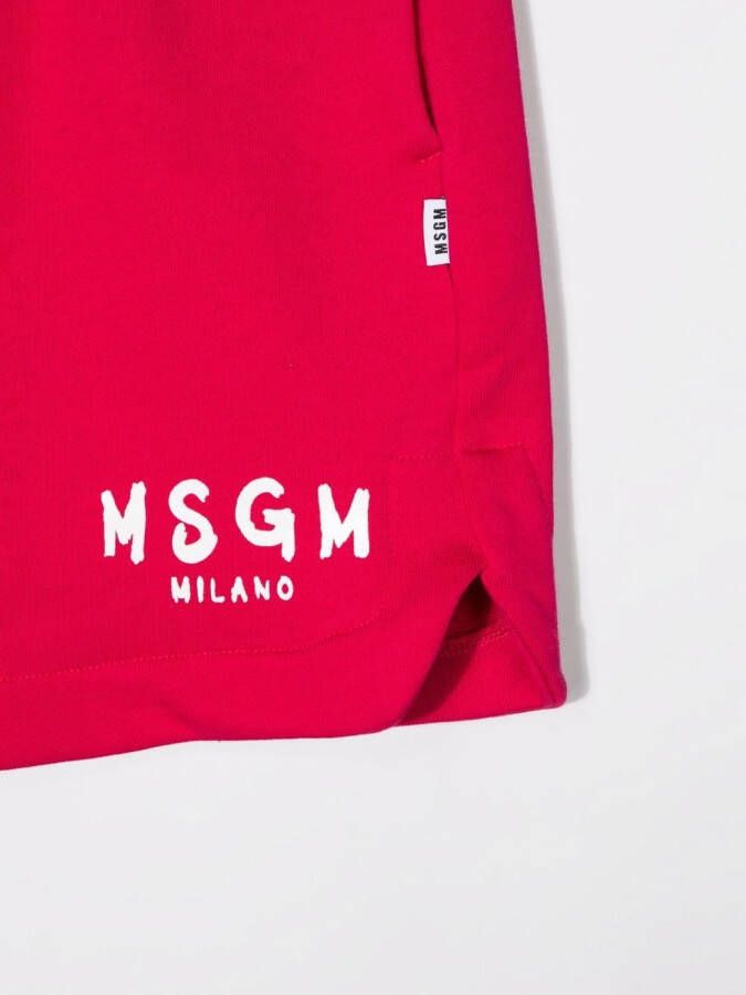 MSGM Kids Midi-rok met logoprint Roze
