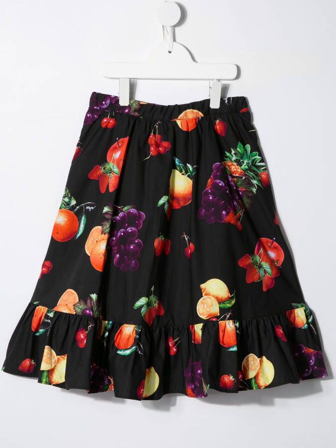 MSGM Kids Rok met fruitprint Zwart