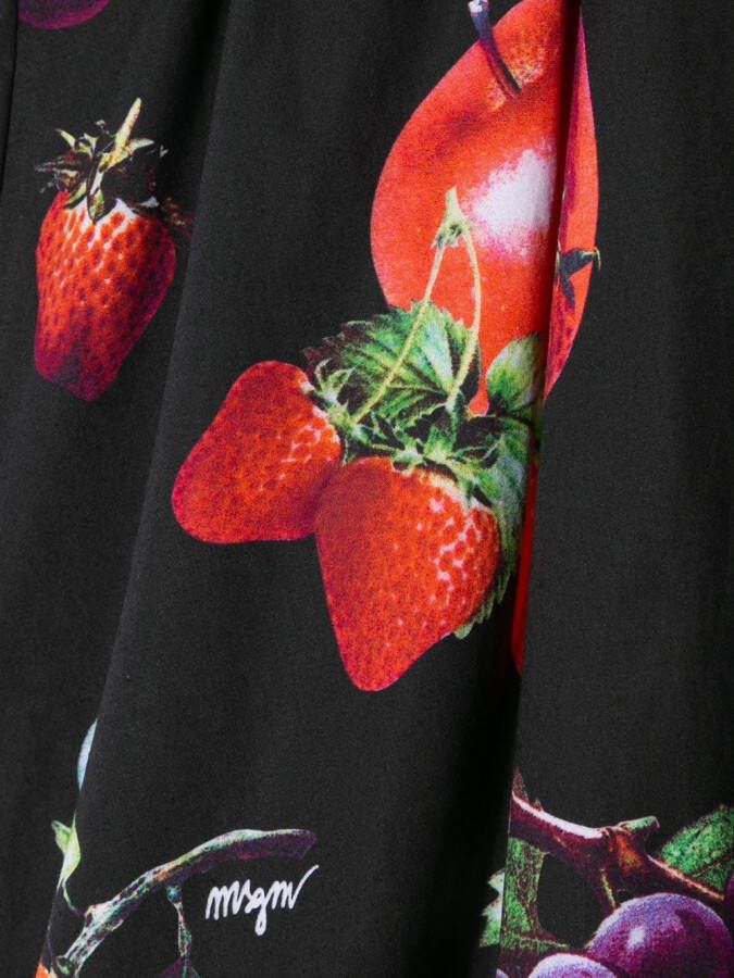 MSGM Kids Rok met fruitprint Zwart