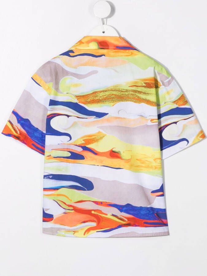 MSGM Kids Shirt met print Oranje