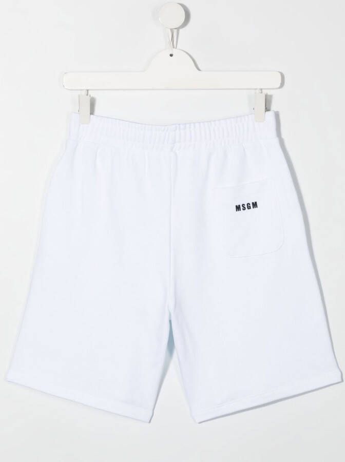 MSGM Kids Shorts met logoprint Wit