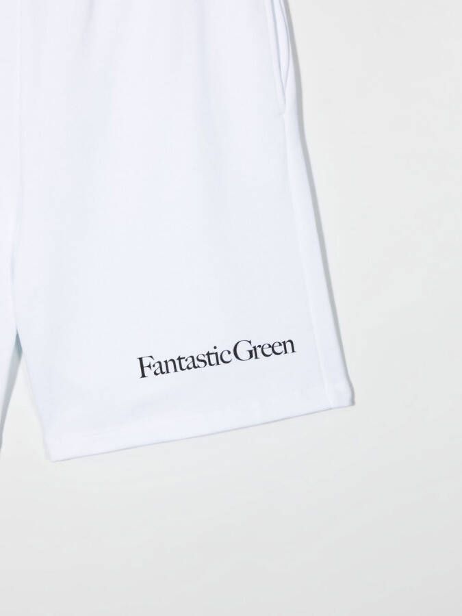 MSGM Kids Shorts met logoprint Wit