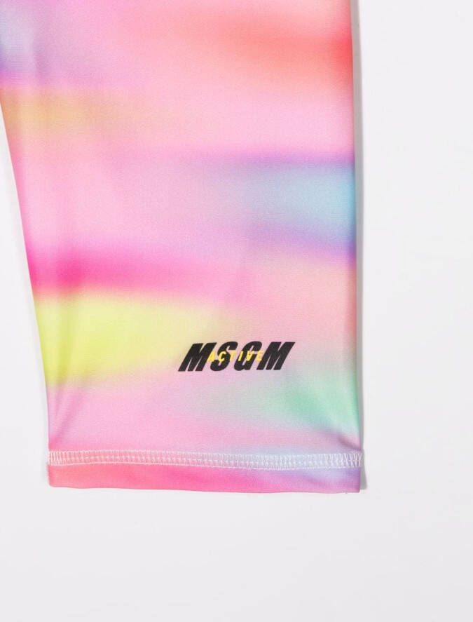 MSGM Kids Shorts met tie-dye print Roze