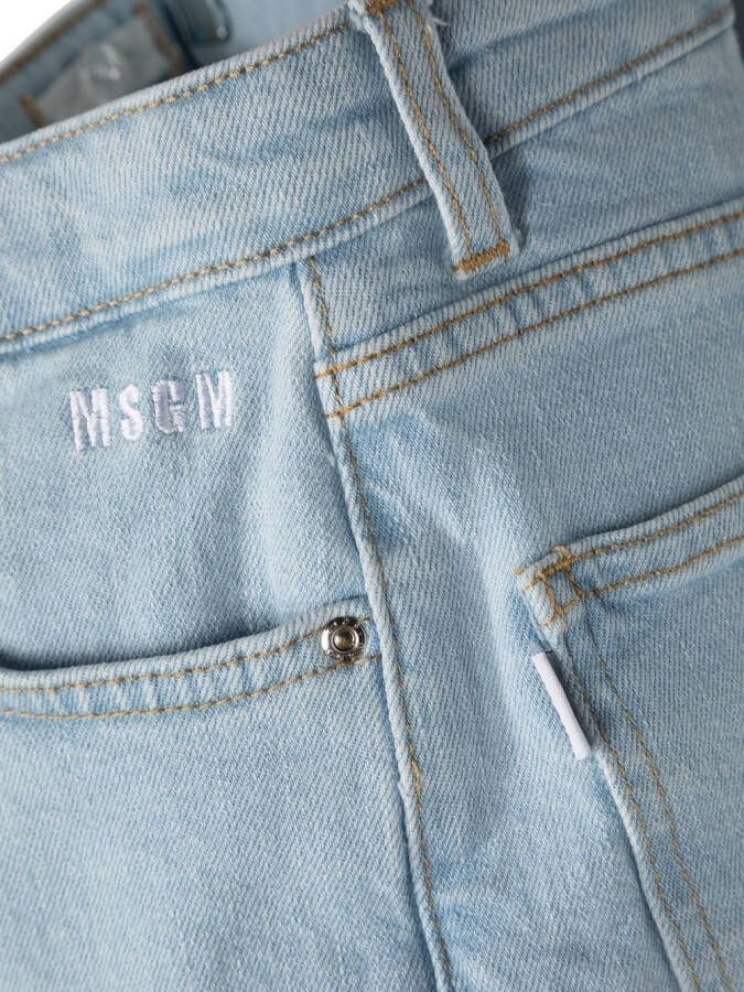 MSGM Kids Straight jeans Blauw