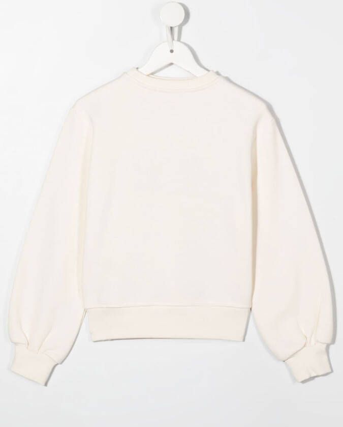 MSGM Kids Sweater met logo Beige