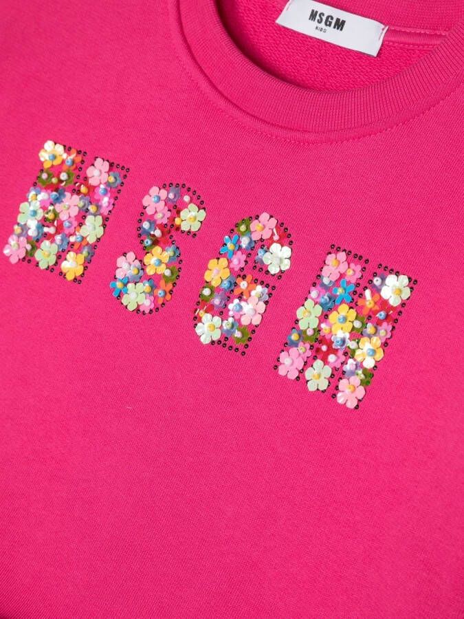 MSGM Kids Sweater met ronde hals Roze