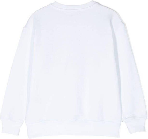 MSGM Kids Sweater met logoprint Wit