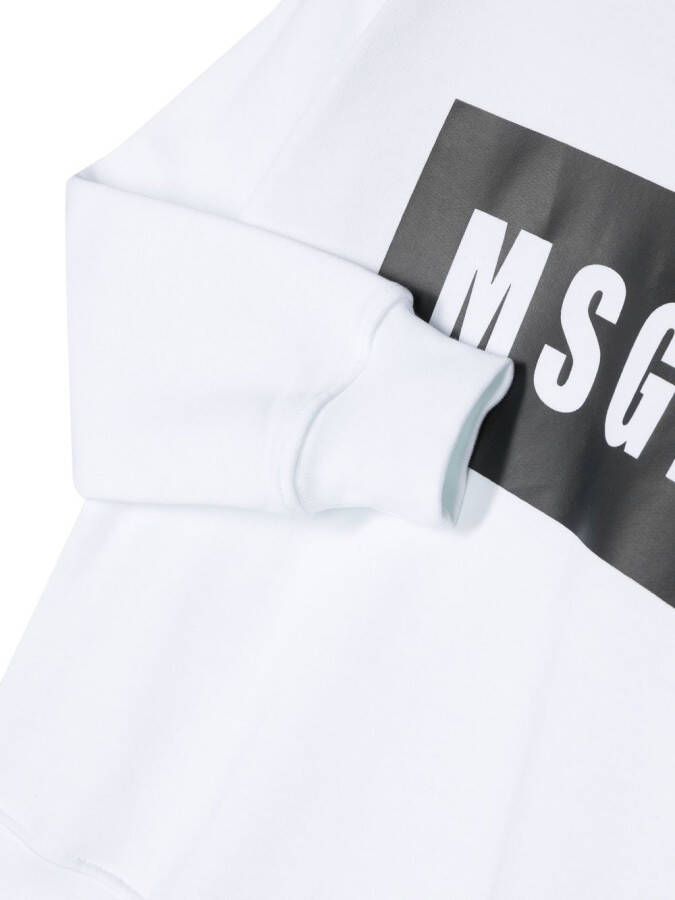 MSGM Kids Sweater met logoprint Wit