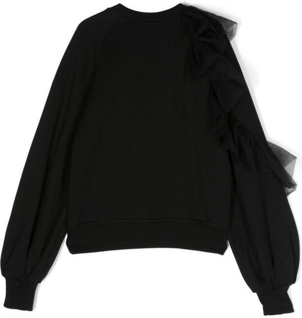 MSGM Kids Sweater met logoprint Zwart