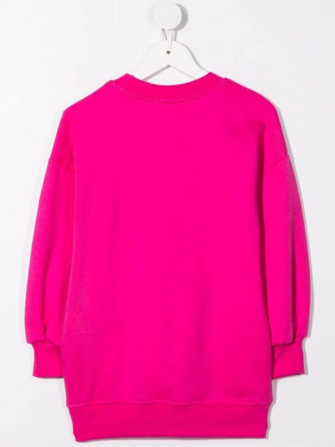 MSGM Kids Sweaterjurk met logoprint Roze