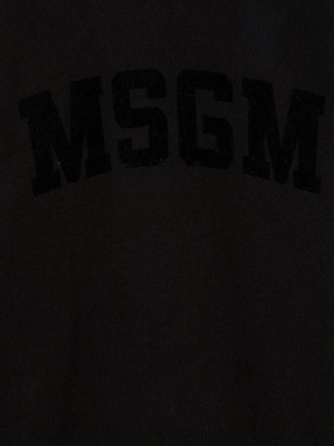 MSGM Kids Sweaterjurk met logoprint Zwart