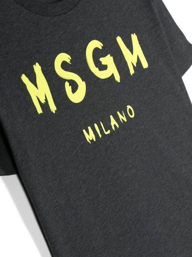 MSGM Kids T-shirt met logoprint Grijs