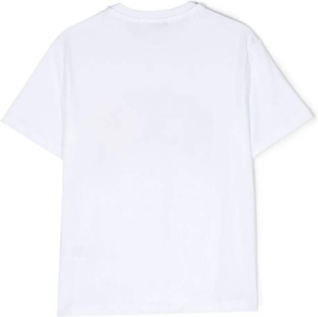 MSGM Kids T-shirt met logoprint Wit