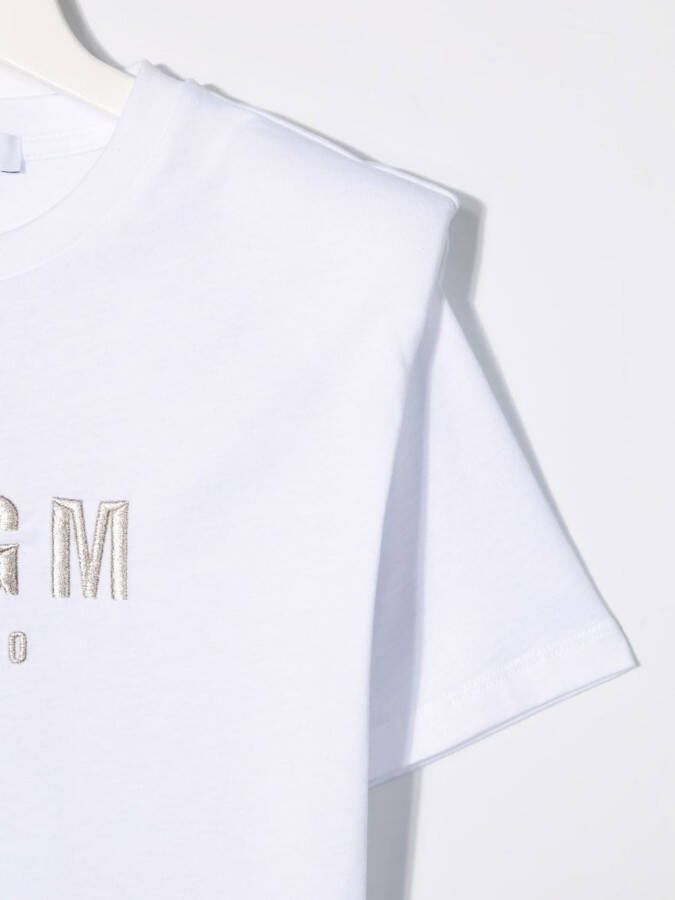 MSGM Kids T-shirt met ronde hals Wit