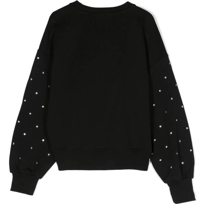 MSGM Kids T-shirt verfraaid met kristallen Zwart