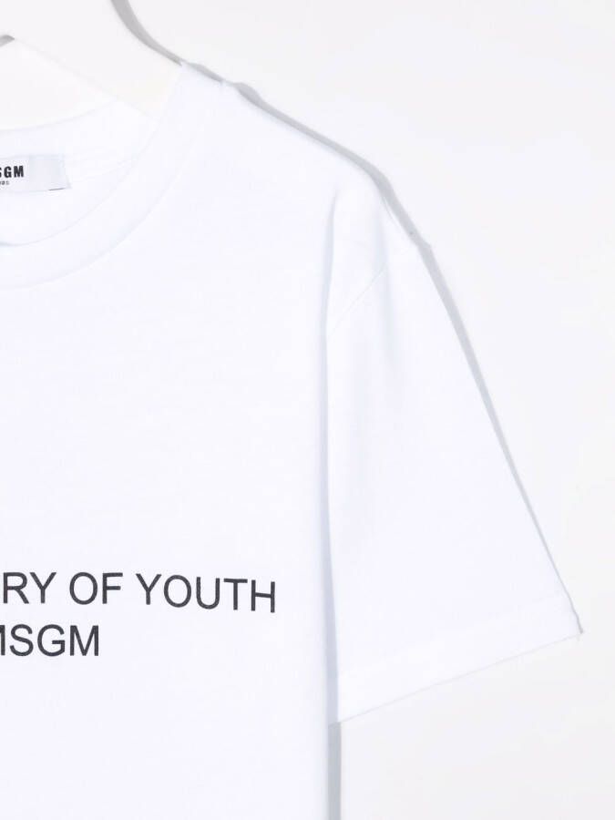 MSGM Kids Top met logo Wit