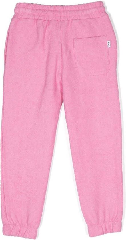 MSGM Kids Trainingsbroek met geborduurd logo Roze