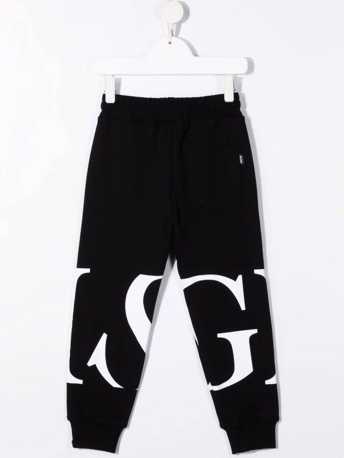 MSGM Kids Trainingsbroek met logoprint Zwart