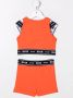MSGM Kids Trainingspak met logo afwerking Oranje - Thumbnail 2