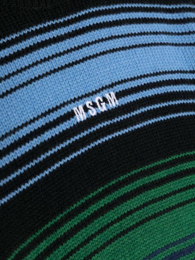 MSGM Kids Trui met geborduurd logo Zwart