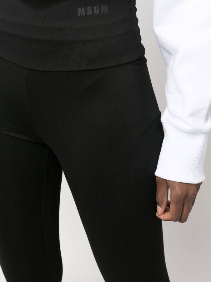 MSGM Legging met logoprint Zwart