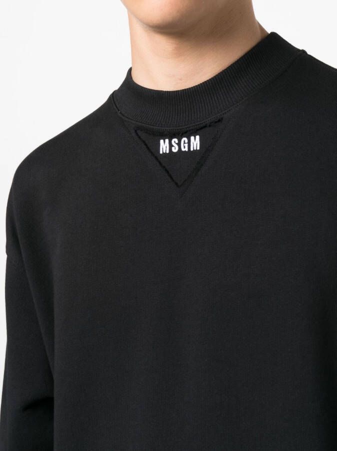 MSGM Sweater met geborduurd logo Zwart