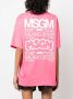 MSGM T-shirt met logoprint Roze - Thumbnail 4