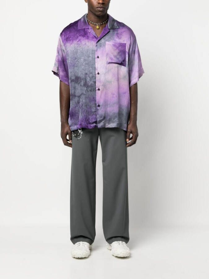 MSGM Overhemd met logoprint Paars