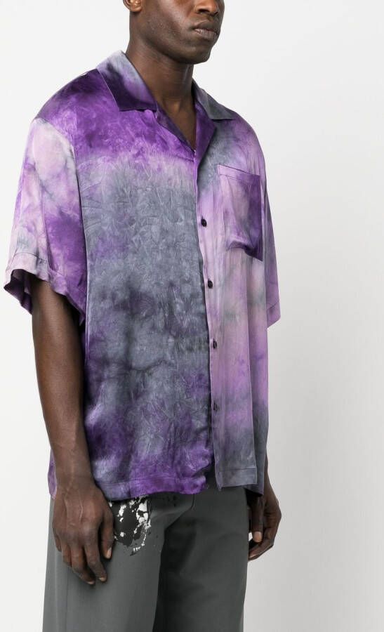 MSGM Overhemd met logoprint Paars