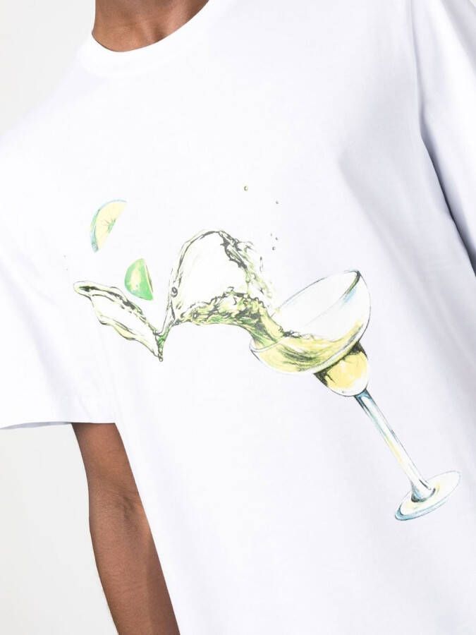 MSGM T-shirt met logoprint Wit